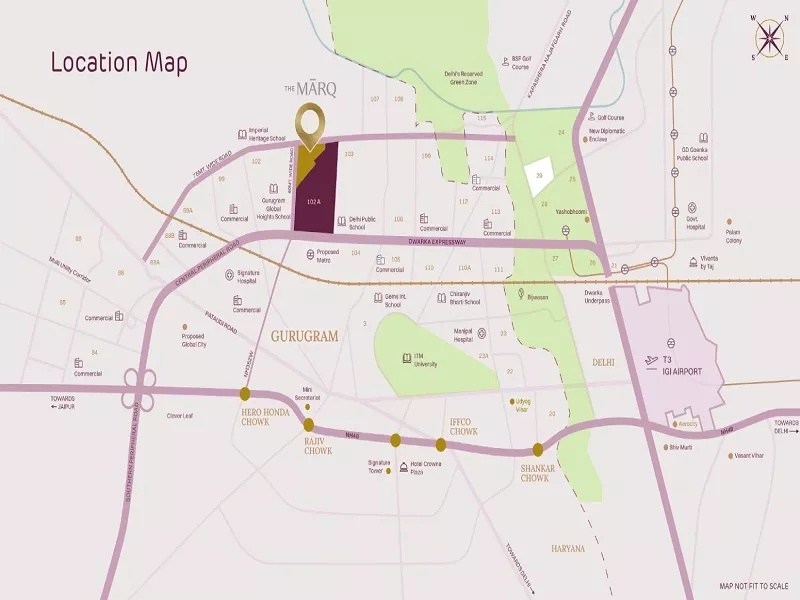 Adani The Marq Location Map